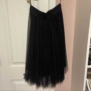 Free People Black Tulle Skirt